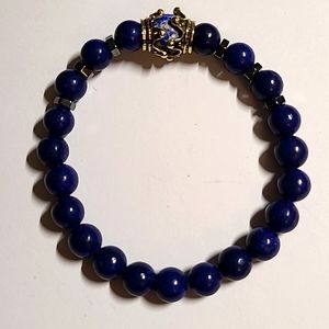 Bracelet- Deep Blue with Middle Crown